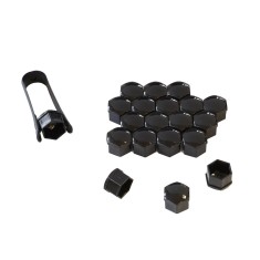 Capac Prezoane 21 Mm Negru Set 20 Buc+Cleste