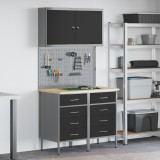 vidaXL Set Banc de lucru 5 Piese Oțel Negru