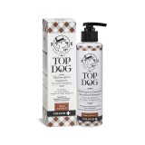 Sampon TopDog Colour Plus, 250ml, pentru caini, pisici, cai si iepuri, Aloe Vera, Ulei Masline, Primula, Vitamina E, concentrat 20:1