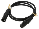 Cablu XLR XLR 3 pini, 1 m, negru