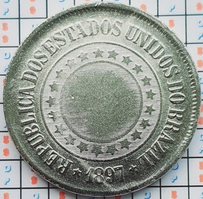 Brazilia 200 R&amp;eacute;is 1897 - km 493 - A033 foto