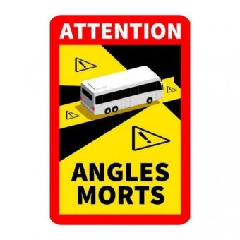 Autocolant &amp;quot;Angles morts&amp;quot; Autocar foto