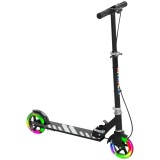AIYAPLAY Trotinetă Copii 3-8 Ani, Roți Luminoase LED, Negru, Pliabilă, Metal