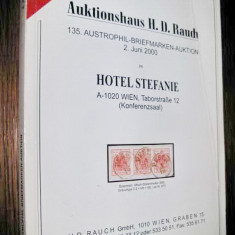 9335-Catalog Filatelie Casa Licitatii H.D.RAUCH Austrophil -02 07 2000 Viena.