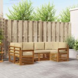 vidaXL Seturi de canapele cu pernă 20 pcs natural Lemn Solid de Acacia 3375358