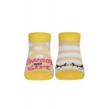 Șosete copii haioase Sweet Girl din bumbac, Funny Legs 284 - Galben, 21-23 (14)