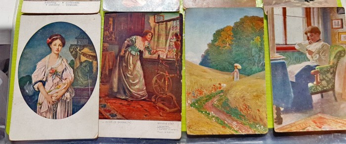 A923C-WW1-Carti Postale KUK circulate pe fata cu tematica femei de epoca.