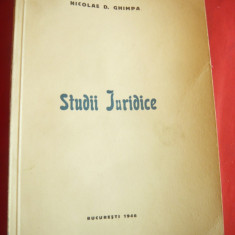 N.D.Ghimpa- Studii Juridice 1946 , 144 pag