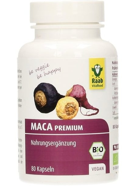 Maca premium bio 500mg, 80 capsule vegane RAAB