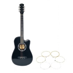 Chitara clasica din lemn DEPOX&reg;, set de corzi incluse, 95 cm, negru