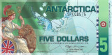 ANTARCTICA █ bancnota █ 5 Dollars █ 2011 █ UNC █ necirculata █ polymer