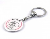 Breloc cheie inox compatibil echipa Ajax 2 x 2.5 cm multicolor