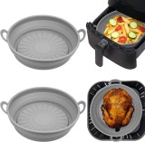 Set de 2 cosuri pentru friteuza cu aer Pipihome, silicon, gri, 19 x 16 x 7 cm