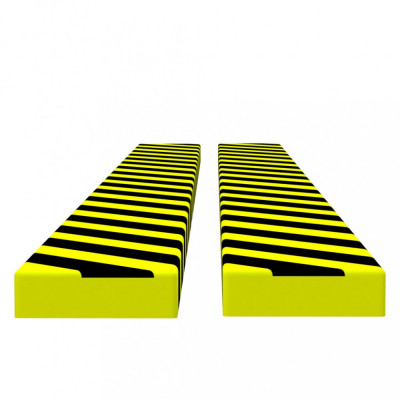 Protecții de colț, 2 buc., galben și negru, 6x2x101,5 cm, PU foto