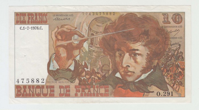 FRANTA - 10 FRANCS FRANCI 1976 , BEX1.60