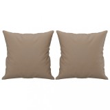 Cumpara ieftin Perne decorative, 2 buc., cappuccino, 40x40 cm, piele ecologica
