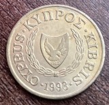 C50 CL 1 - Moneda foarte veche - Cipru - 5 centi - 1993