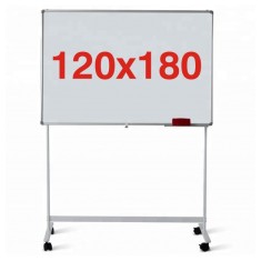 Tabla magnetica pe stand mobil 120x180 cm, 1 fata, Premium (5 ani garantie)