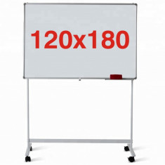 Tabla magnetica pe stand mobil 120x180 cm, 1 fata, Premium (5 ani garantie)