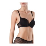 Sutien dantelat cu dublu push-up, Conte Romantique RB1030, Nero, 75C