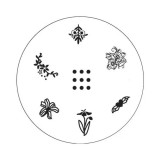 Cumpara ieftin Disc ştampilare cu motive florale B08, INGINAILS