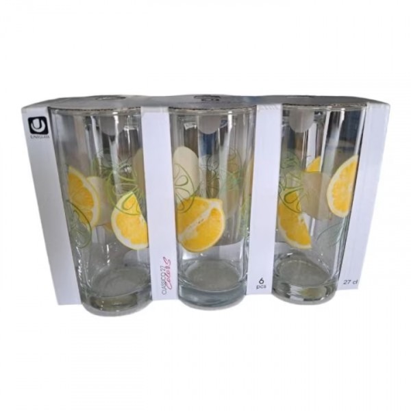 Set 48 Pahare Apa Sticla 270ml Classico Lemon 91206D493 CNN DNC52891