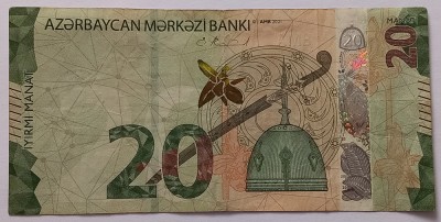 Azerbaijian, 20 Manat 2021 foto