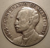 J.296 CUBA JOSE MARTI 25 CENTAVOS 1953 ARGINT
