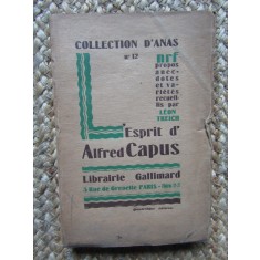 L&#039;ESPRIT D&#039;ALFRED CAPUS. COLLECTION D&#039;ANAS N&deg; 12