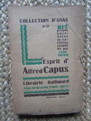 L&amp;#039;ESPRIT D&amp;#039;ALFRED CAPUS. COLLECTION D&amp;#039;ANAS N&amp;deg; 12 foto