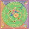 Batic Matase Naturala The Four Seasons Special Plus, 90x90cm, Verde/Roz, Fabricat in Italia