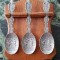Panoplie cu trei linguri decorative vintage de colectie din Germania