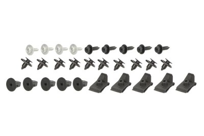 Set fixare scut motor Toyota Corolla 01.2003/01.2007, Corolla Verso 06.2009; set 28 buc, fixare scut sub motor, 53814010, 53817020, 90160488, foto