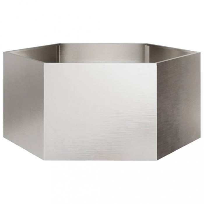 vidaXL Jardinieră de grădină 104x90x45 cm oțel inoxidabil hexagonal 851133