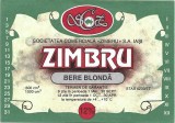 NI456 Etichetă bere blondă Zimbru, Societatea comercială Zimbru SA Iași, &icirc;nceputul anilor 1990