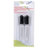 Pipetă de Măsurare CMCLASS cu Gradatii 9cm - Set 2 buc, Capacitate 0.25-1ml
