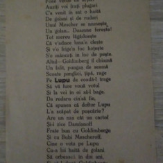 Afiș electoral HAITA LUPISTA - alegerile din 1934