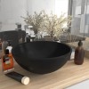 VidaXL Chiuvetă baie lux, negru mat, 32,5x14 cm, ceramică, rotund