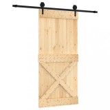 Cumpara ieftin Usa glisanta cu set de feronerie 95x210 cm, lemn masiv de pin