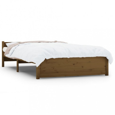 Cadru de pat, maro miere, 140x200 cm, lemn masiv foto