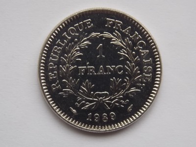 1 FRANC 1989 FRANTA-COMEMORATIVA-UNC foto