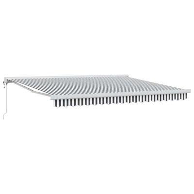 Copertina retractabila antracit/alb, 4x3 m, textil/aluminiu foto
