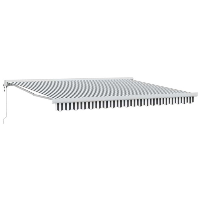Copertina retractabila antracit/alb, 4x3 m, textil/aluminiu