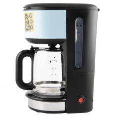 Cafetiera Russell Hobbs Colours Plus Heavenly Blue 20136-56, 1000W, capacitate 1.25L, 10 cesti, Albastru/Negru foto