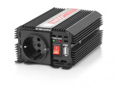 Invertor Transformator Tensiune Auto de la 12V la 230V, Port USB, 1 Priza, Putere 400W foto