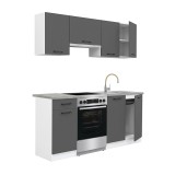 Unitate de bucătărie Praktik 180, corp alb, față antracit