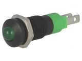 Lampă LED Control Verde 24-28VDC Metal &Oslash;8,2mm IP40