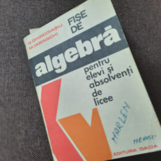 Algebra. Fise de algebra pentru elevi. 1976, RF22/4