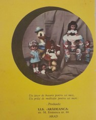 1970 Reclama Intreprinderea ARADEANCA jucarii papusi comunism epoca aur 26 x 20