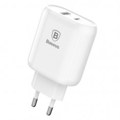 Incarcator Retea Baseus Bojure Series 32W pentru iPhone Port USBC PD QuickCharge 30 3 Amperi Alb foto